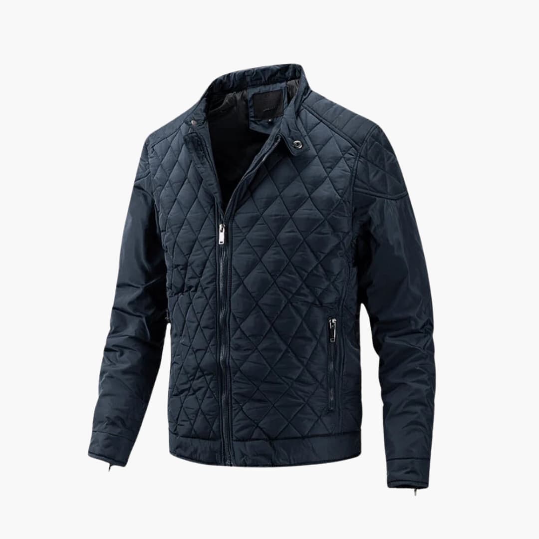 Men's quilted Jacke with zipper closure