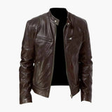 Men's biker style Jacke with zip closure and long sleeves