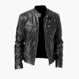Men's biker style Jacke with zip closure and long sleeves