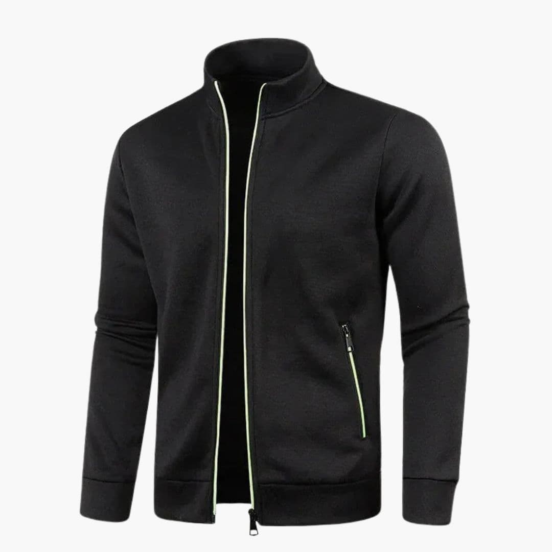 Men's zip-up Jacke with stand-up collar