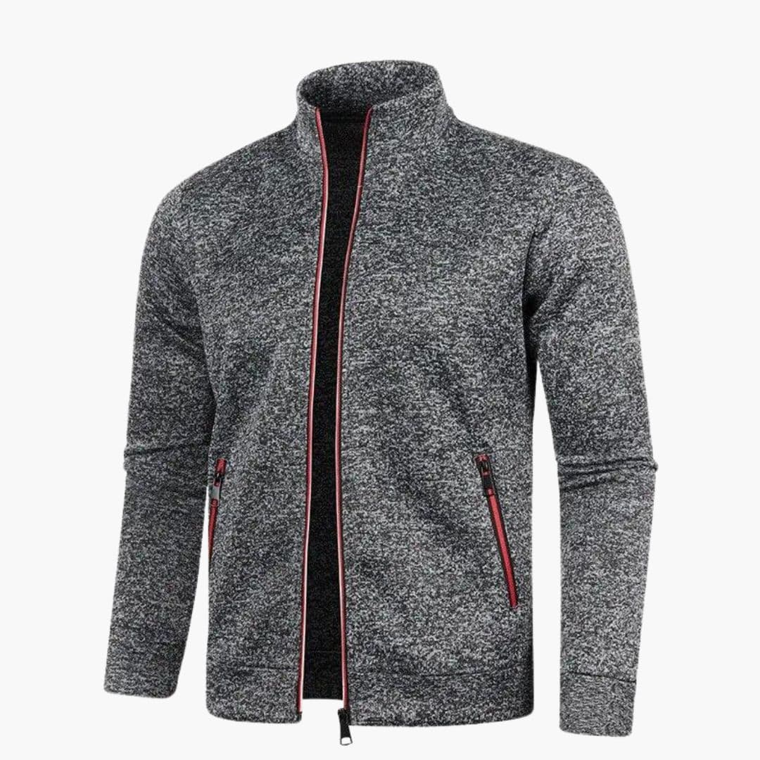 Men's zip-up Jacke with stand-up collar