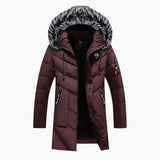 Men's quilted Jacke with hood