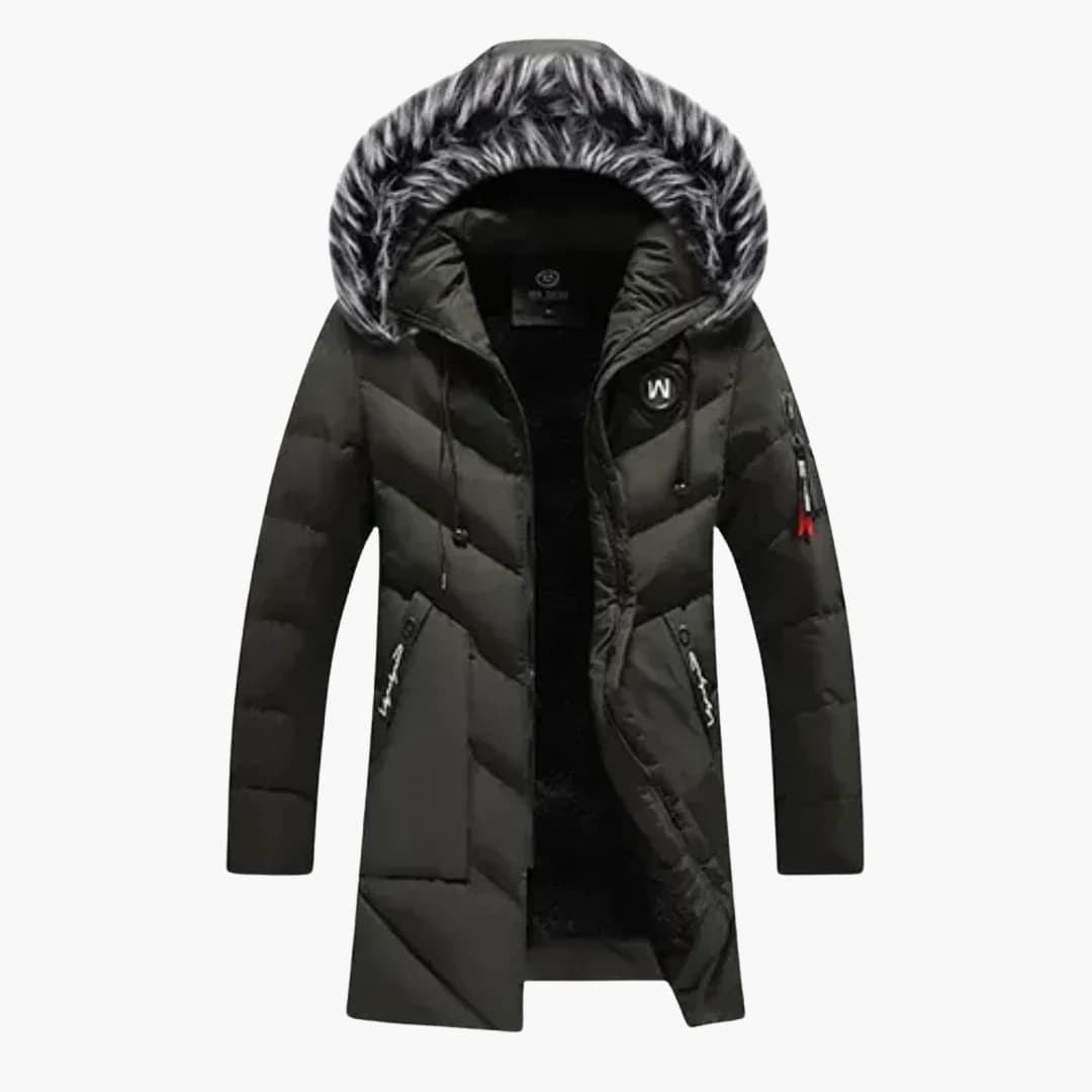 Men's quilted Jacke with hood