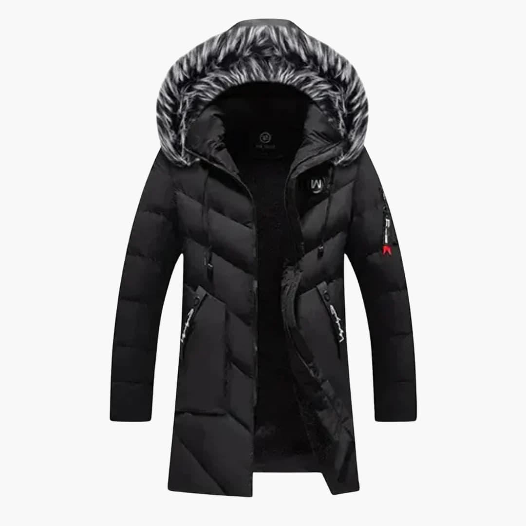 Men's quilted Jacke with hood