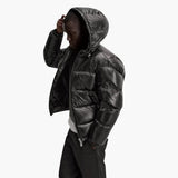 Men's quilted Jacke with hood and quilted lining
