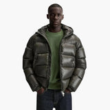 Men's quilted Jacke with hood and quilted lining