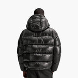 Men's quilted Jacke with hood and quilted lining