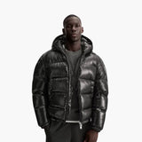 Men's quilted Jacke with hood and quilted lining