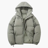 Men's quilted Jacke with hood and zip closure