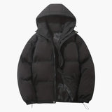 Men's quilted Jacke with hood and zip closure