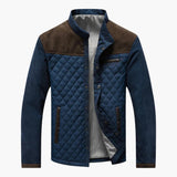 Men's quilted Jacke with classic collar and side pockets