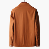 Men's Jacke with front zipper and shirt collar