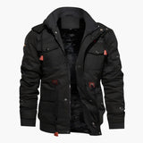 Men's tactical Jacke with hood and multiple pockets