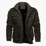 Men's tactical Jacke with hood and multiple pockets