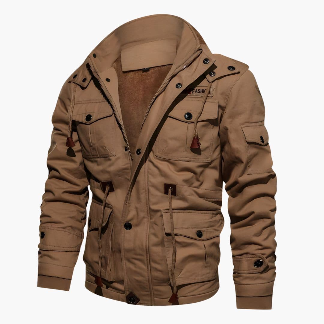 Men's tactical Jacke with hood and multiple pockets