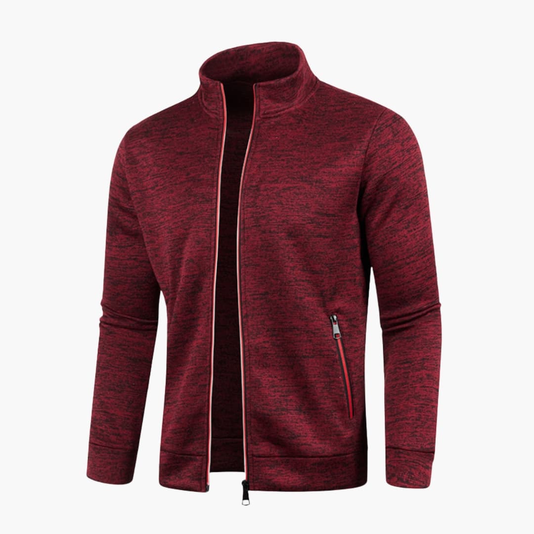 Men's zip-up Jacke with stand-up collar and pockets