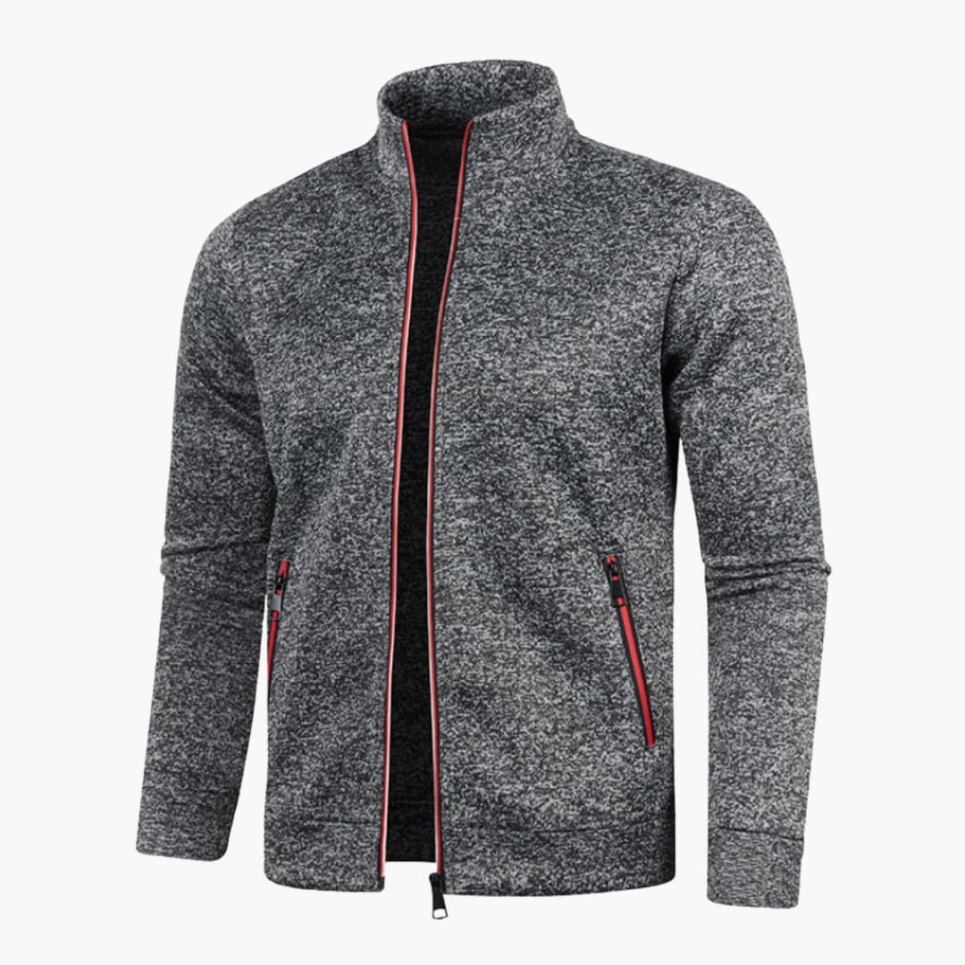 Men's zip-up Jacke with stand-up collar and pockets