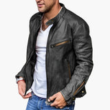 Men's zip-up Jacke with stand-up collar