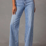 Vintage Wash Straight-Leg Jeans