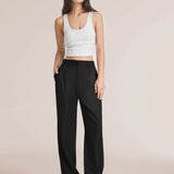 Vista Lane Tailored Wide-Leg Hose