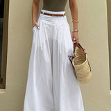 Elegant High-Waist Wide-Leg Trousers