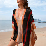 Black Solstice Shores Crochet Überwurf