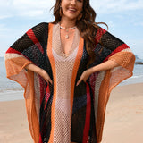 Black Solstice Shores Crochet Überwurf