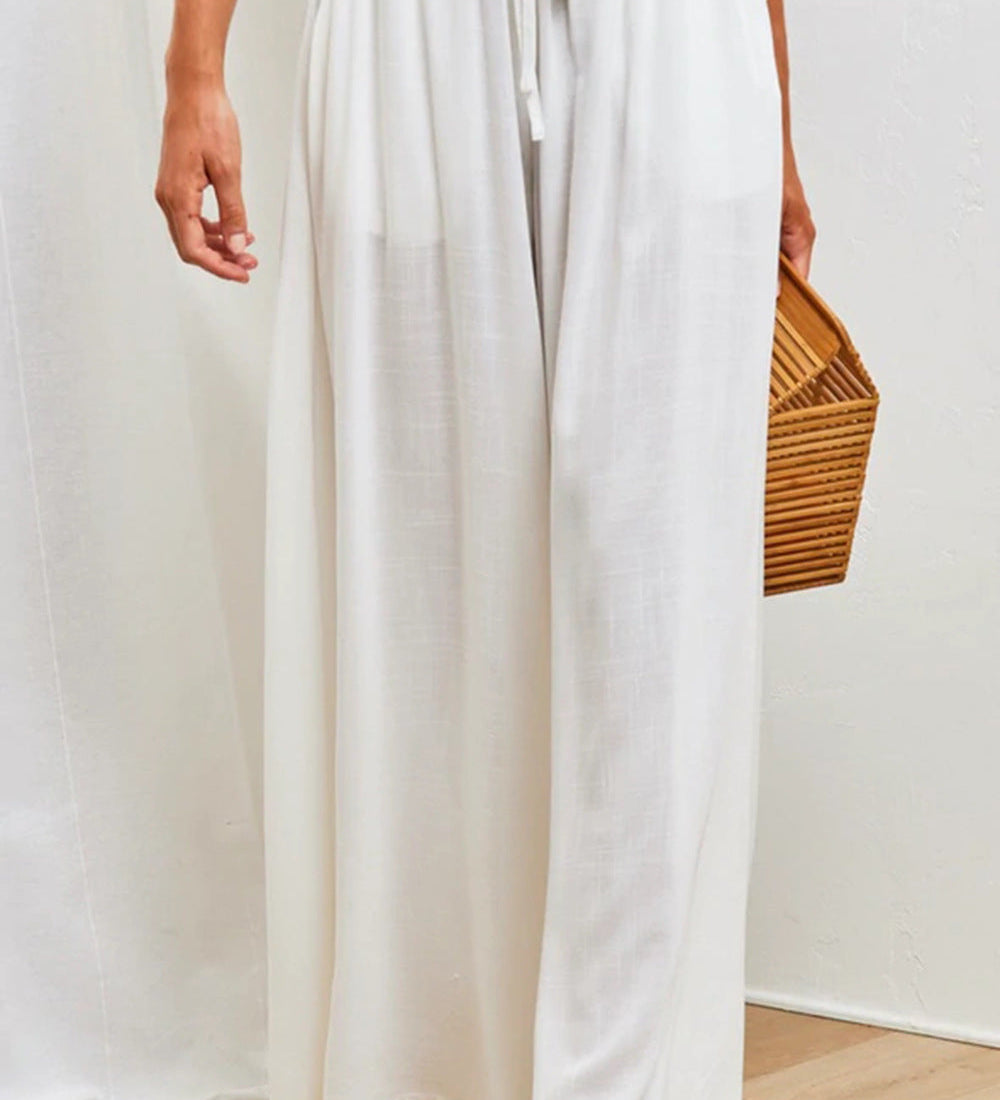 Willow Dune Wide-Leg Drawstring Hose