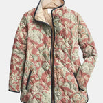 Pauline | Gesteppte Jacke mit Terrakotta-Karo – Terrakotta-Karo