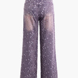 Nova Threaded Straight-Leg Jeans