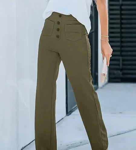 Harbour Street Wide-Leg Button Hose