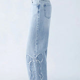 Meadow Bow Embroidered Jeans