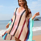 Pink Solstice Shores Crochet Überwurf