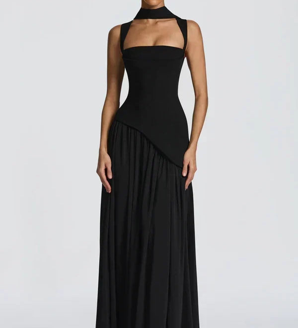 ZAFIRA | Vestido longo efeito laqueado