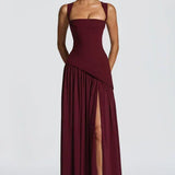 ZAFIRA | Vestido longo efeito laqueado